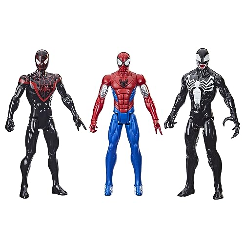 Marvel Spider-Man Titan Hero Series Miles Morales, Spider-Man and Venom