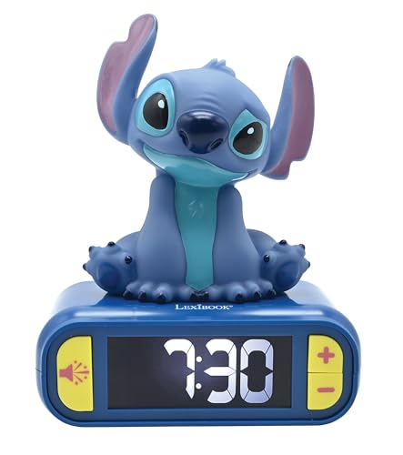 Lexibook Disney Classics Stitch Nightlight Alarm Clock