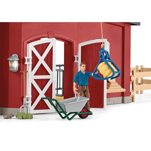 Schleich Red Farm Barn with Animals Playset