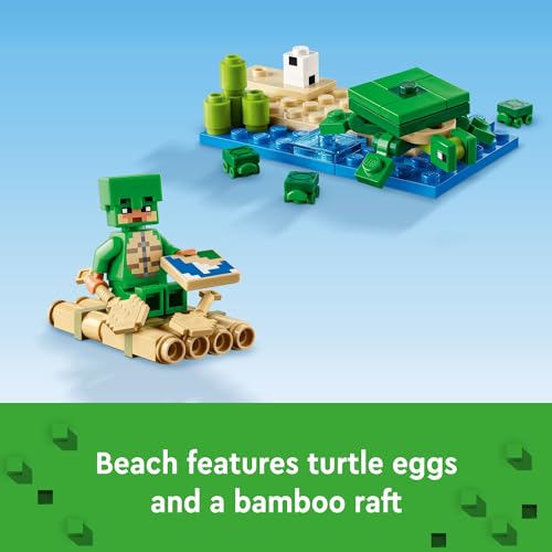 LEGO Minecraft 21254 The Turtle Beach House Toy Set