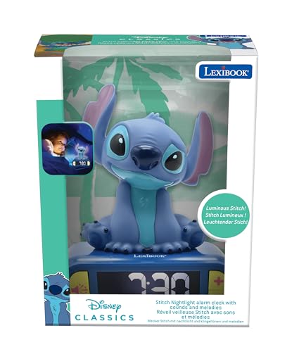 Lexibook Disney Classics Stitch Nightlight Alarm Clock