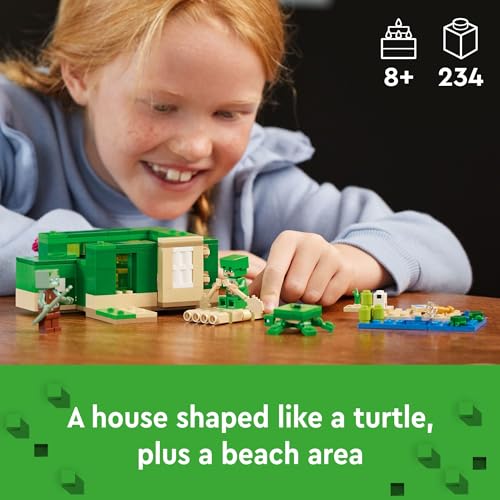 LEGO Minecraft 21254 The Turtle Beach House Toy Set