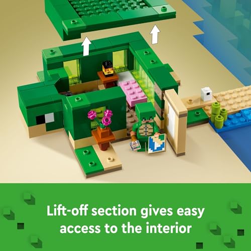 LEGO Minecraft 21254 The Turtle Beach House Toy Set