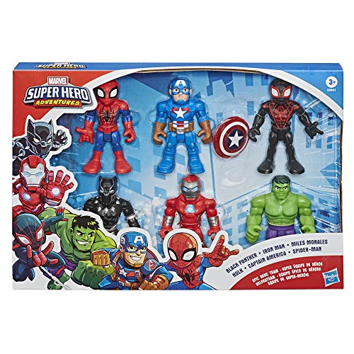 Playskool Heroes Marvel Super Hero Adventures 12.5cm Action Figure 6 Pack