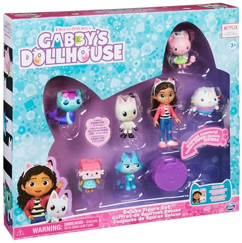 Gabby’s Dollhouse Deluxe Figure Gift Set with 7 Toy Figures and Surprise Accessory