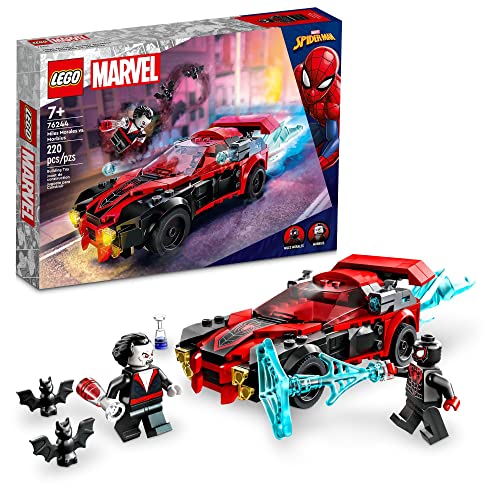 LEGO 76244 Marvel Miles Morales vs. Morbius Toy Car Set