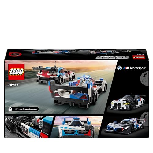 LEGO Speed Champions 76922 BMW M4 GT3 & BMW M Hybrid V8 Toy Cars Set