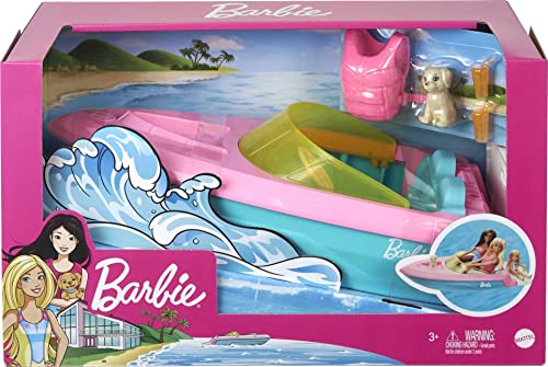 Barbie Boat with Puppy and Accessories