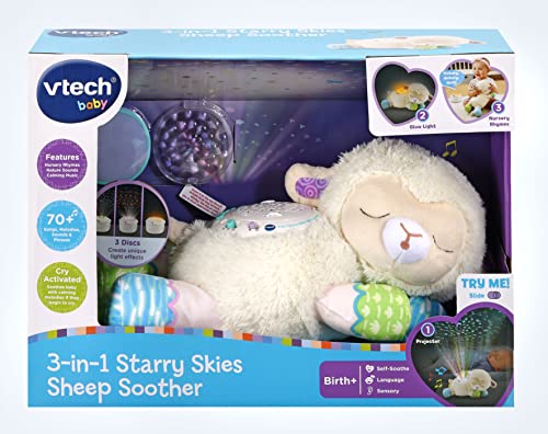 VTech 3-in-1 Starry Skies Sheep Night Light Projector