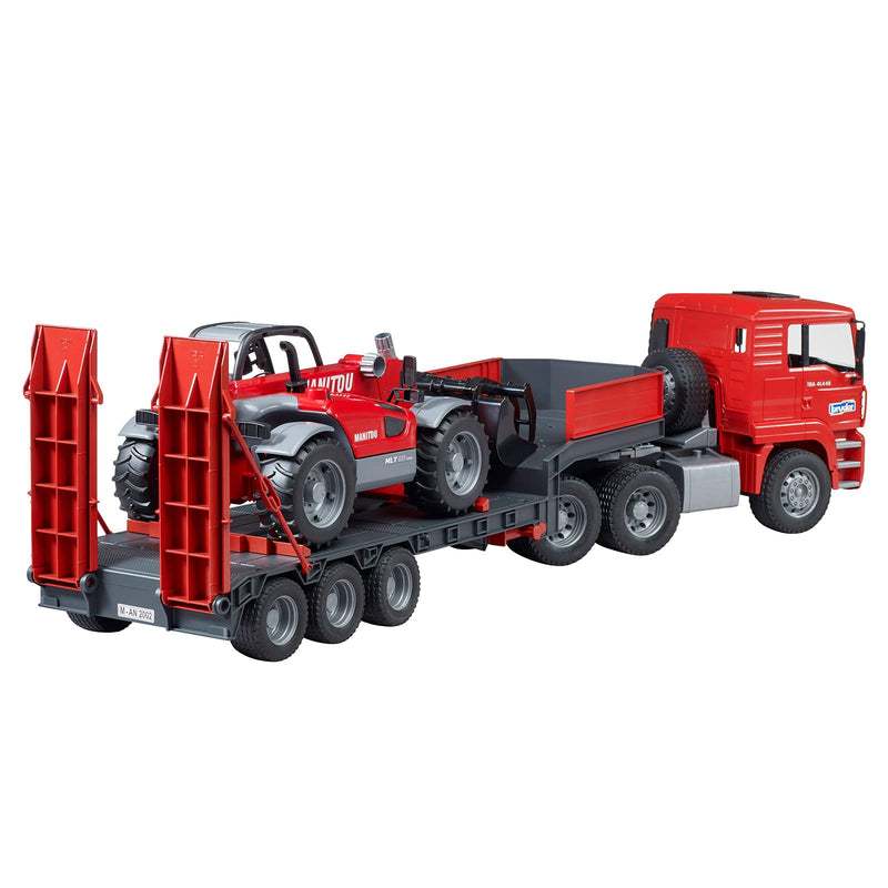 Bruder MAN TGA Semi-Trailer Truck with Manitou Telehandler Toy