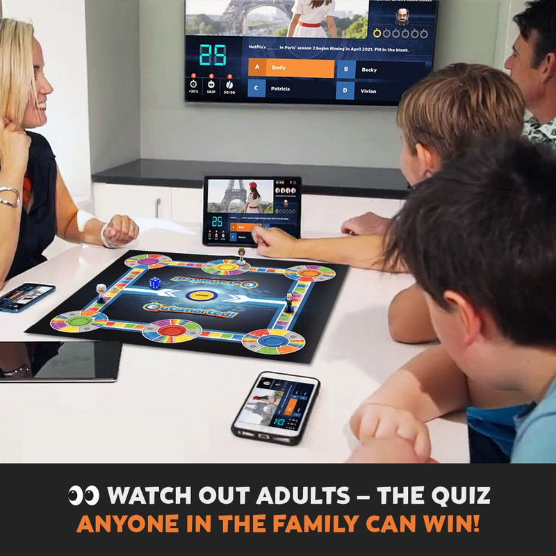 Interactive Family Quiz Show Board Game | 2-24 Players | Ages 8+ | Educational