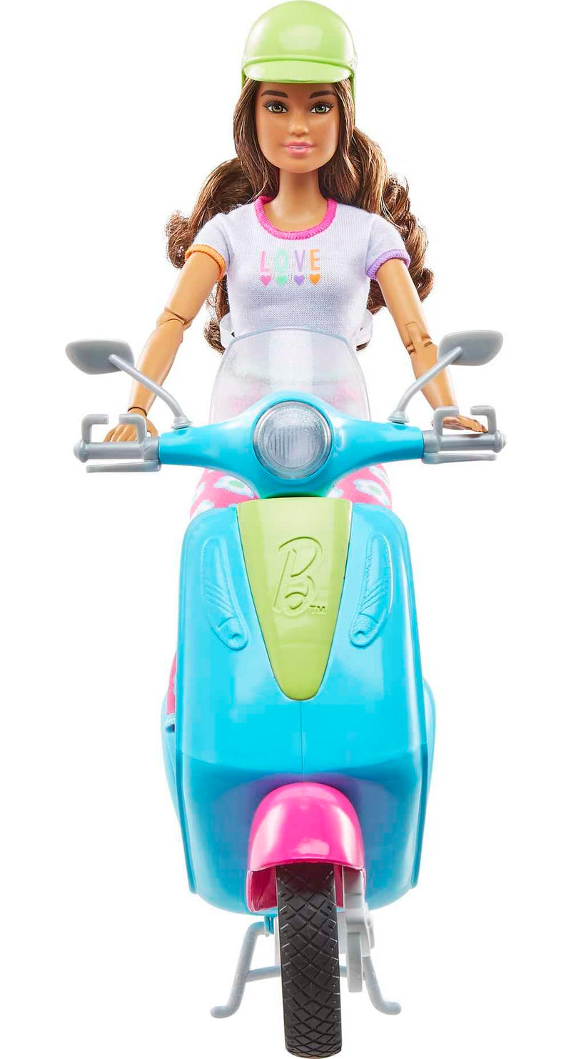 Barbie Holiday Fun Doll, Scooter and Accessories