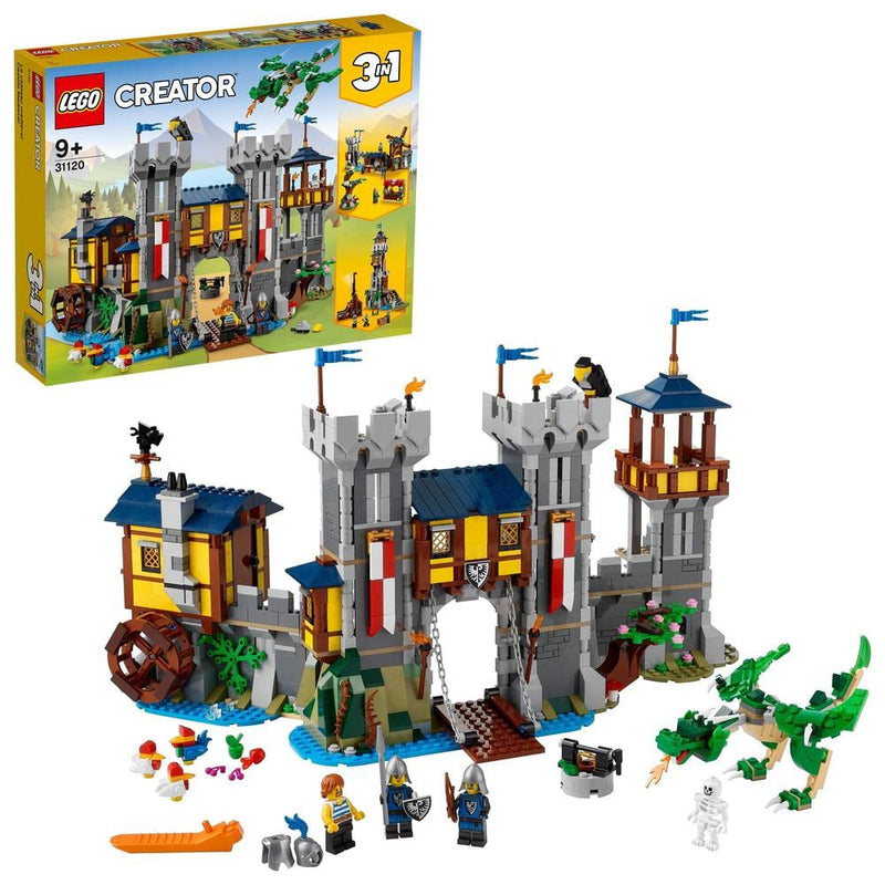 LEGO Creator 31120 3-in-1 Medieval Castle & Dragon Toy Set