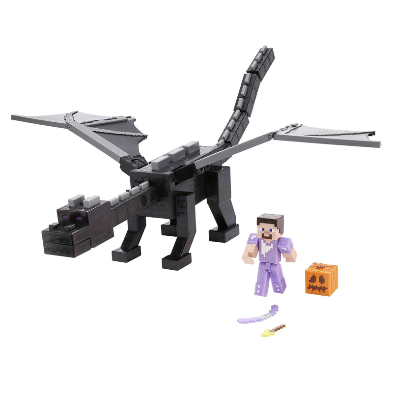 Minecraft Ultimate Ender Dragon and Steve Figure