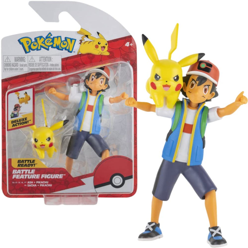 Pokémon 11cm Battle Feature Figure Ash & Pikachu