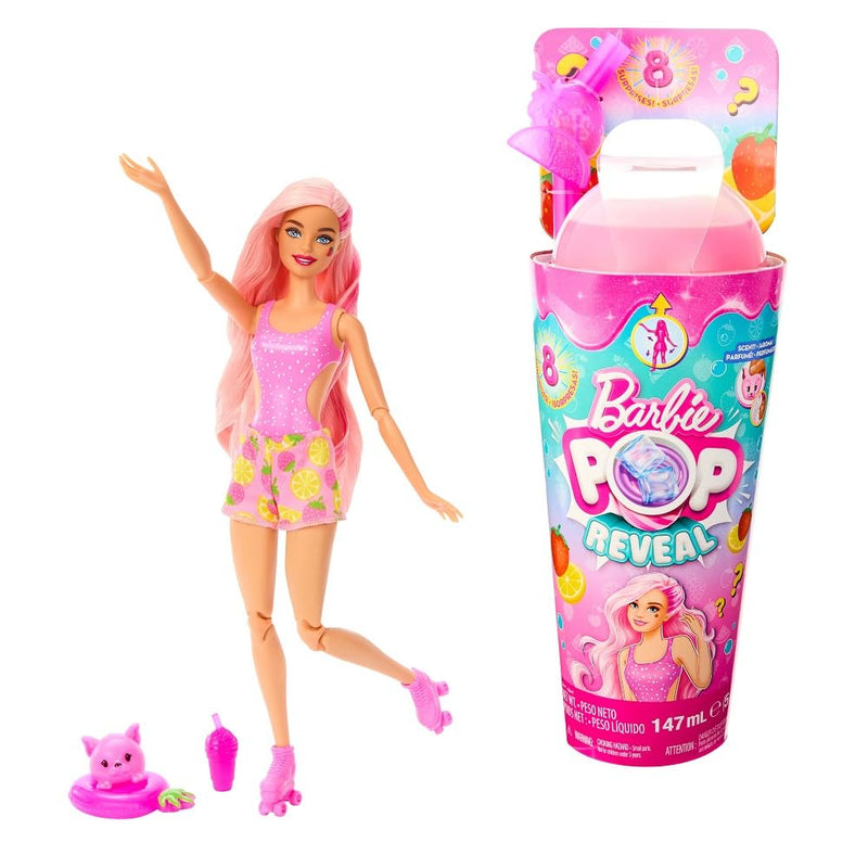 Barbie Pop Reveal Fruit Series - Strawberry Lemonade Scented Doll & Surprises