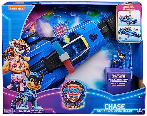 PAW Patrol: The Mighty Movie Chase's Deluxe Mighty Transforming Cruiser Toy