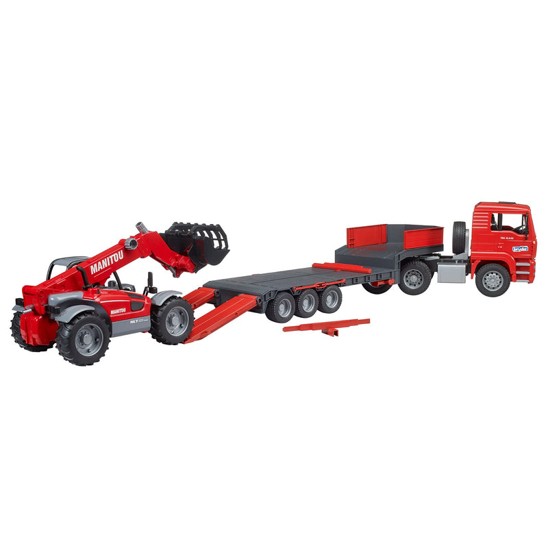 Bruder MAN TGA Semi-Trailer Truck with Manitou Telehandler Toy