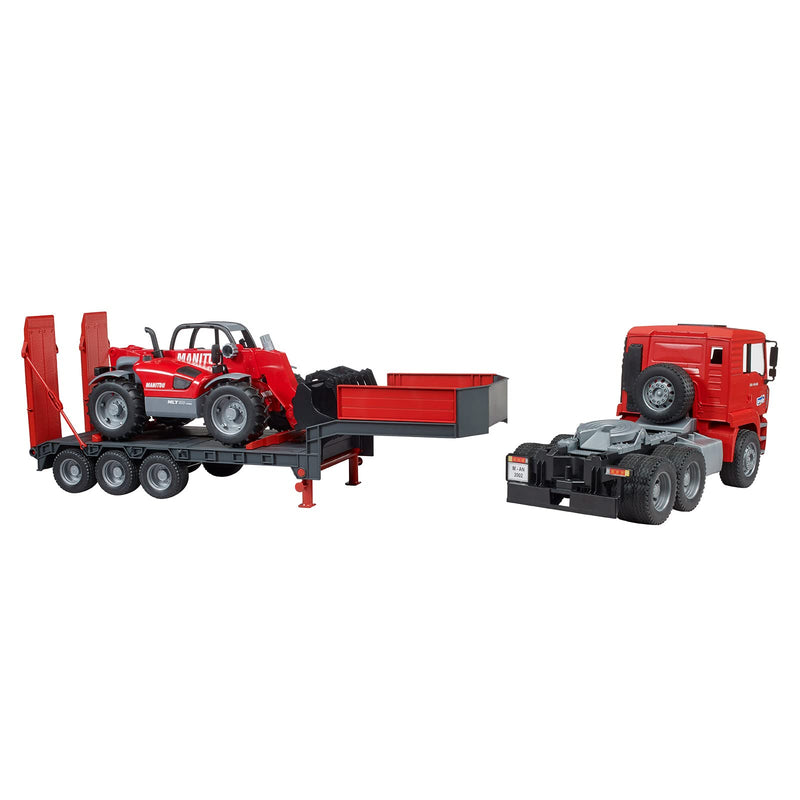 Bruder MAN TGA Semi-Trailer Truck with Manitou Telehandler Toy