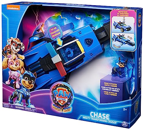 PAW Patrol: The Mighty Movie Chase's Deluxe Mighty Transforming Cruiser Toy