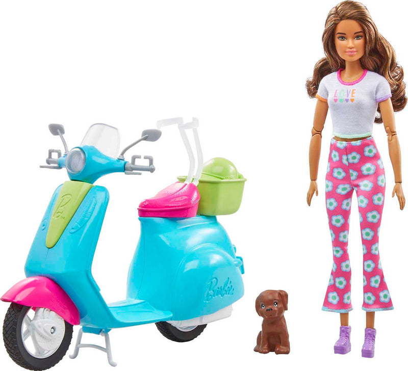 Barbie Holiday Fun Doll, Scooter and Accessories