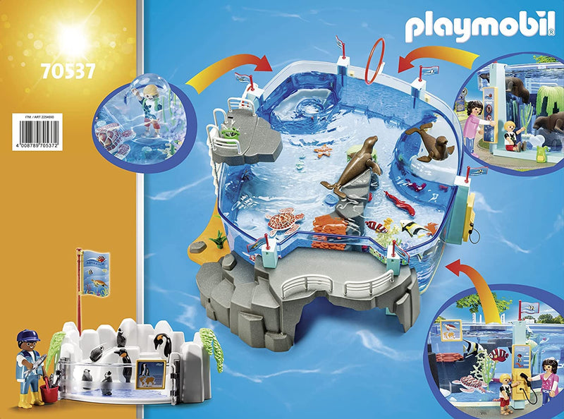 Playmobil 70537 Family Fun Day at the Aquarium & Penguin Enclosure Set