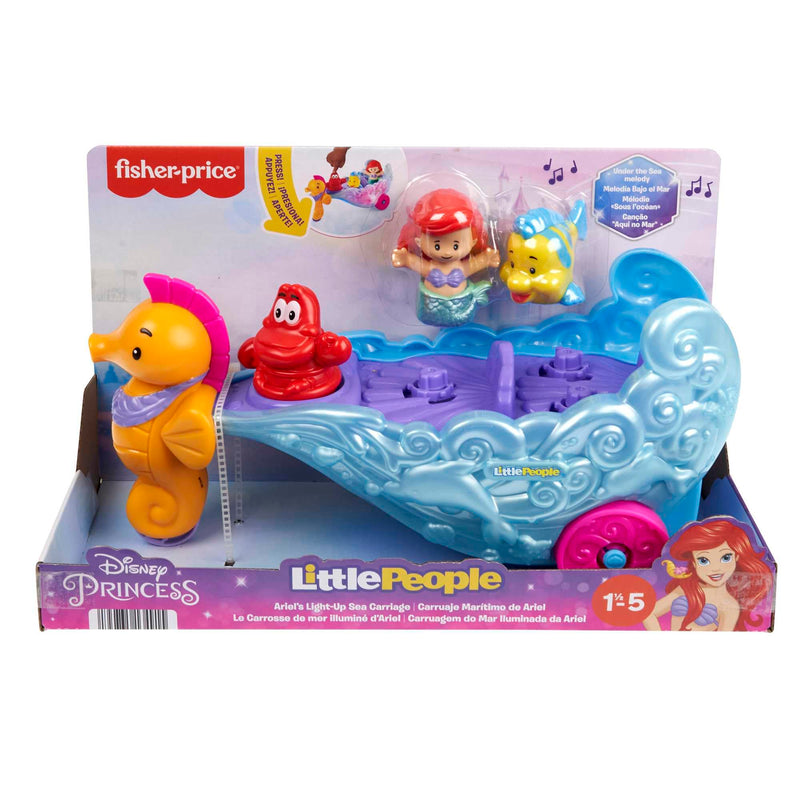 Fisher-Price Disney Princess Little People Ariel’s Light-Up Sea Carriage playset