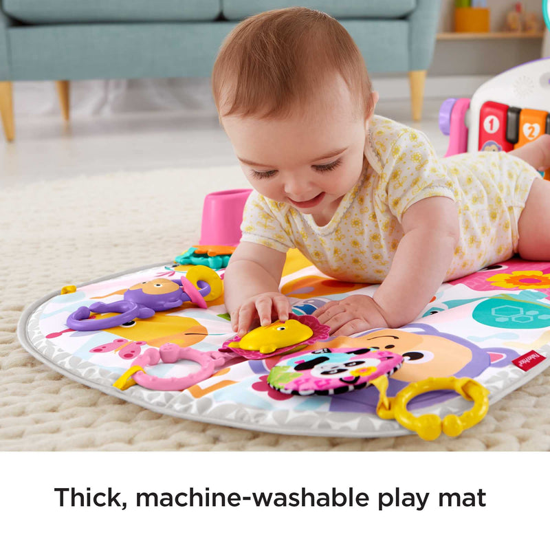 Fisher-Price Deluxe Kick & Play Piano Baby Play Mat Pink