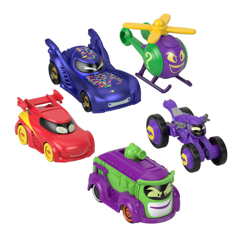 Fisher-Price Batwheels DC: Prank Diecast Character Vehicle 5 Pack