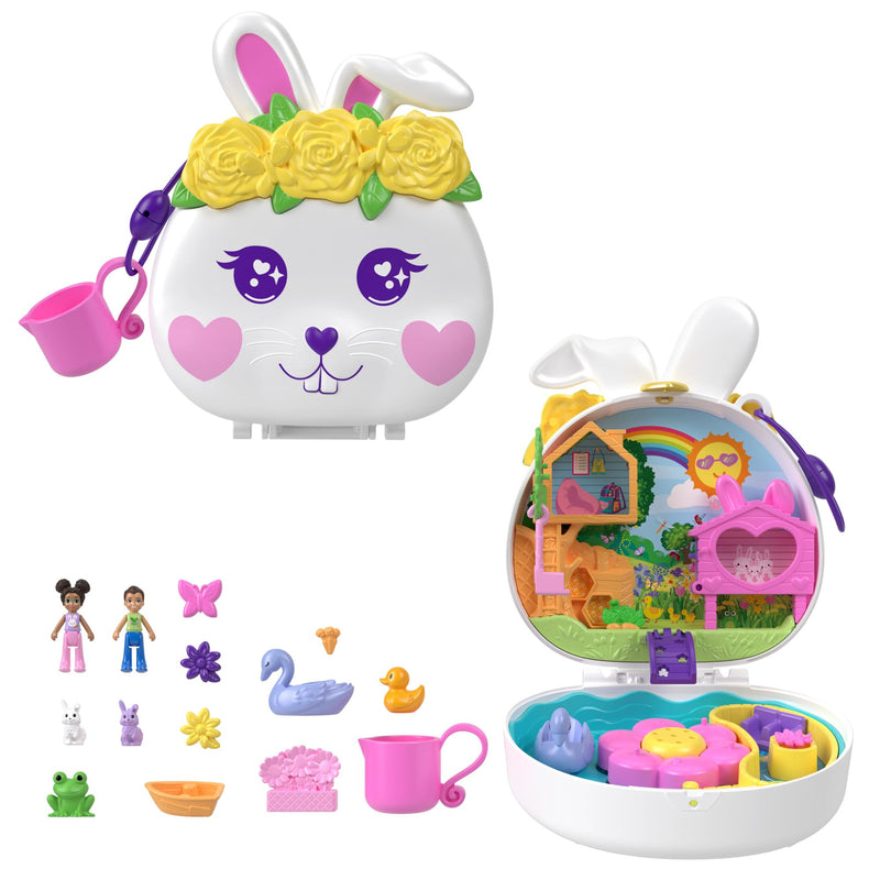 Polly Pocket Compact Flower Garden Bunny