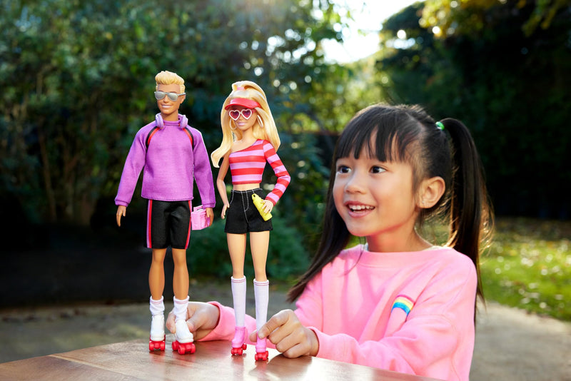 Barbie and Ken Rollerskate Set