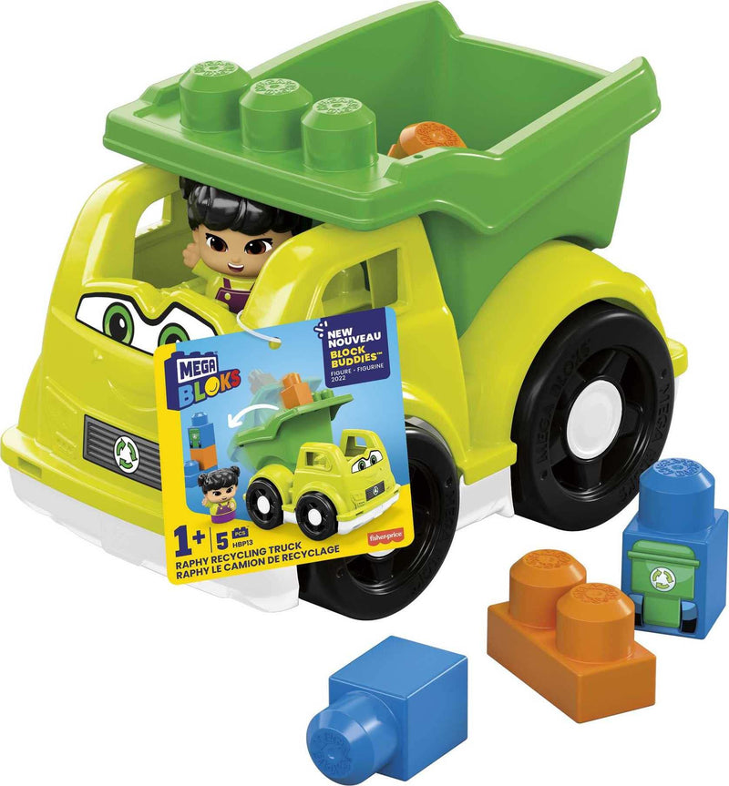 Mega Bloks Lil Vehicles Raphy Recycling Truck