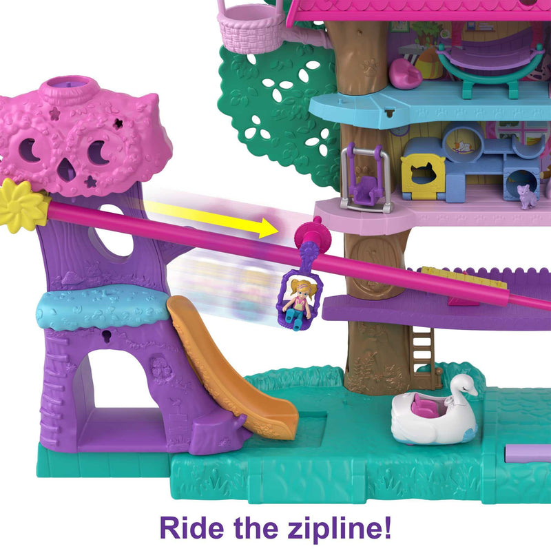 Polly Pocket Pet Adventure Treehouse Playset and Accessories