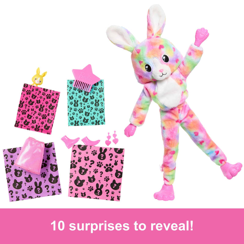 Barbie Cutie Reveal Colour Dream Doll with Bunny Plush Costume and 10 Surprises