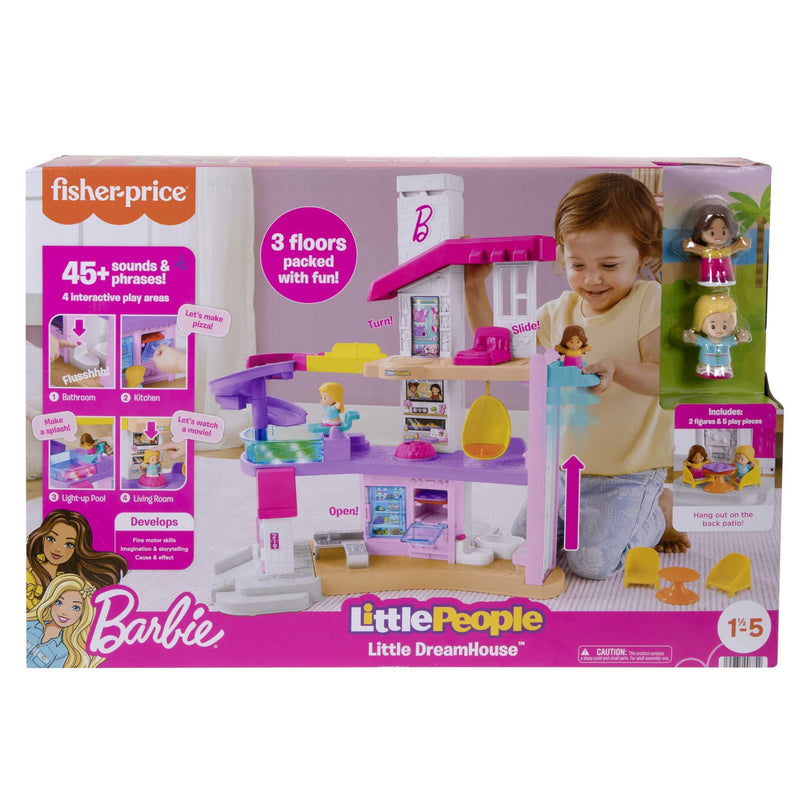 Fisher-Price Little People Barbie Little DreamHouse Playset, Figures and Accessories