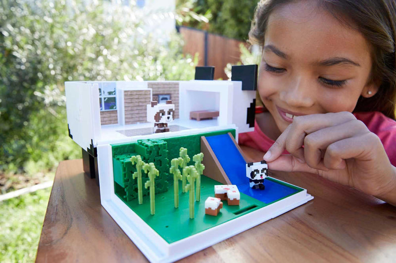 Minecraft Mob Head Minis Panda Playhouse Set and Figures