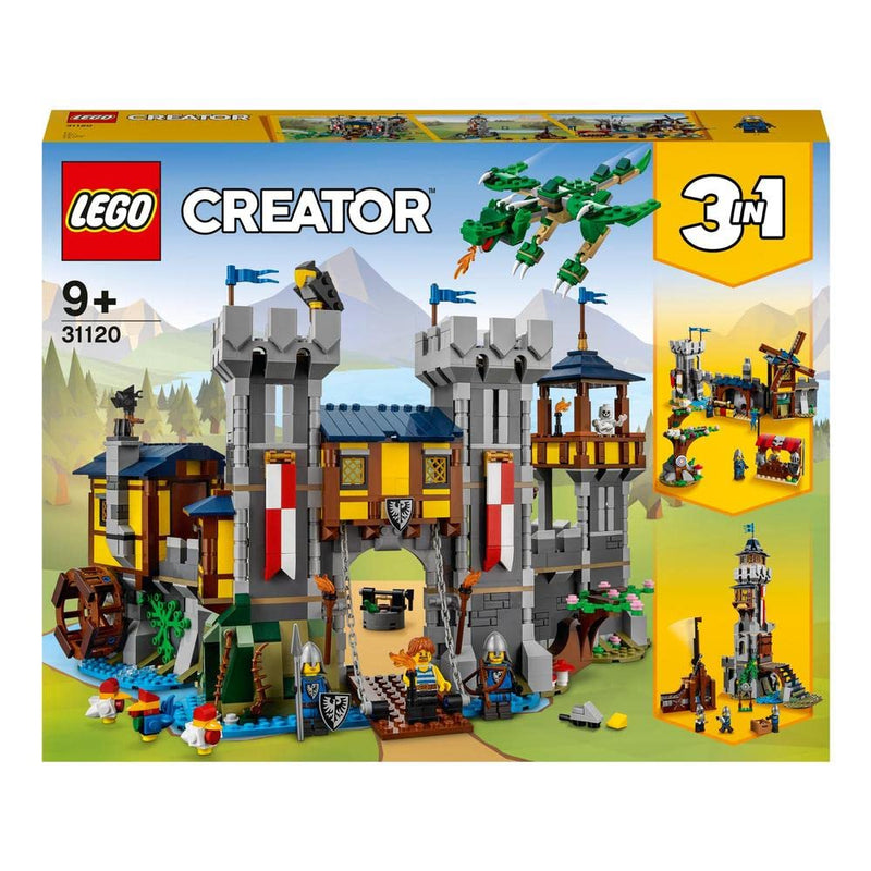 LEGO Creator 31120 3-in-1 Medieval Castle & Dragon Toy Set