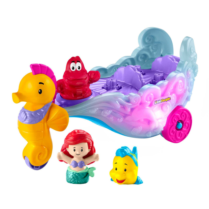 Fisher-Price Disney Princess Little People Ariel’s Light-Up Sea Carriage playset