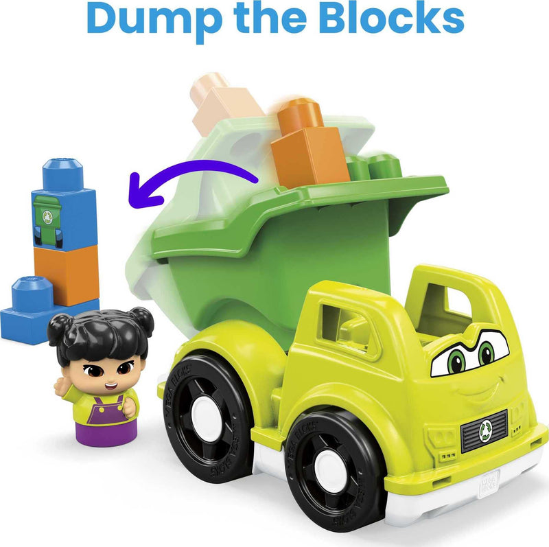 Mega Bloks Lil Vehicles Raphy Recycling Truck