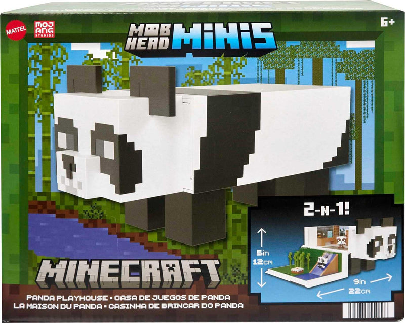 Minecraft Mob Head Minis Panda Playhouse Set and Figures