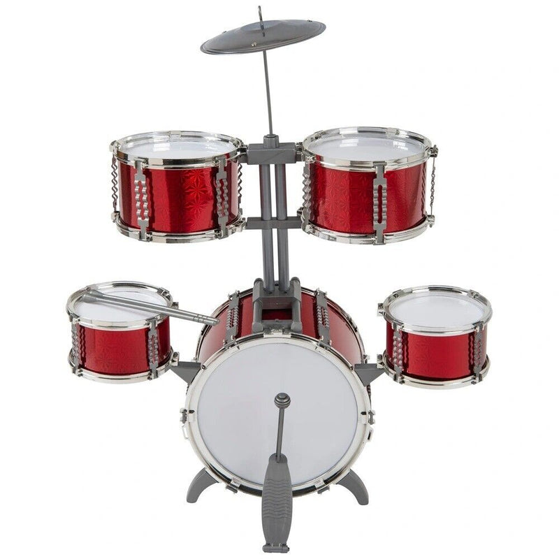 7 Piece Toy Drum Set with Stool