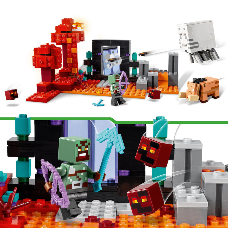 LEGO Minecraft 21255 The Nether Portal Ambush Toy Set