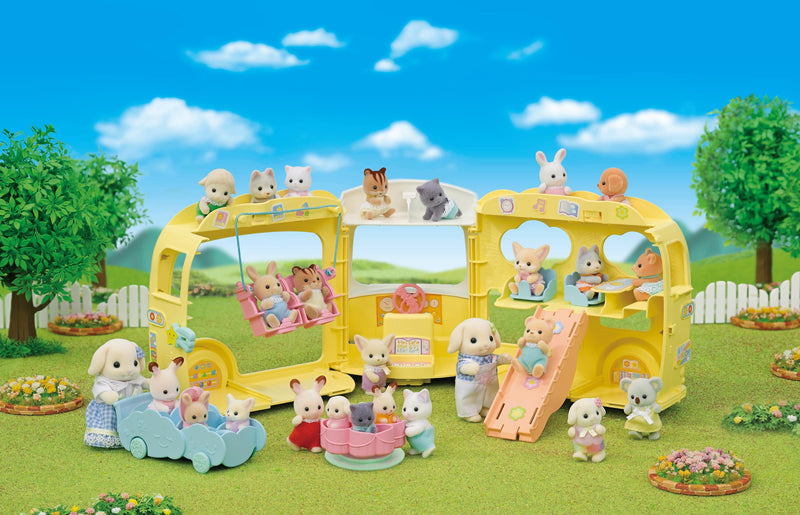 Sylvanian Families Rainbow Fun Nursery Bus Playset