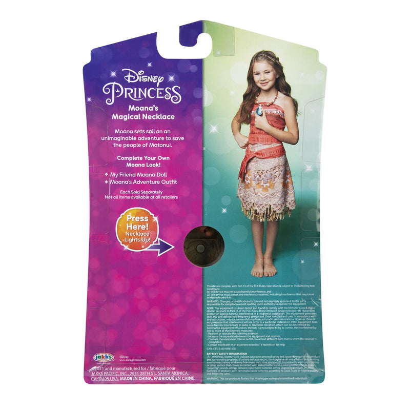 Moana's Light Up Necklace - Seashell - Heart of Te Fiti - Includes Batteries