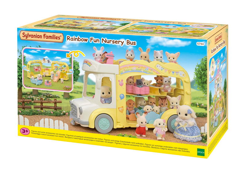 Sylvanian Families Rainbow Fun Nursery Bus Playset