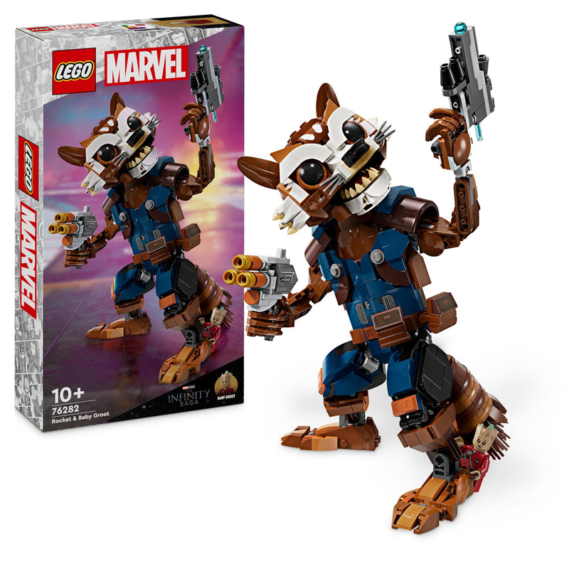 LEGO Marvel 76282 Marvel Rocket & Baby Groot Buildable Toy Set