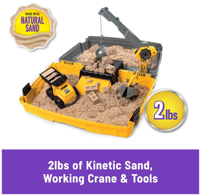 Kinetic Sand Construction Site Folding Sandbox Playset with Vehicle