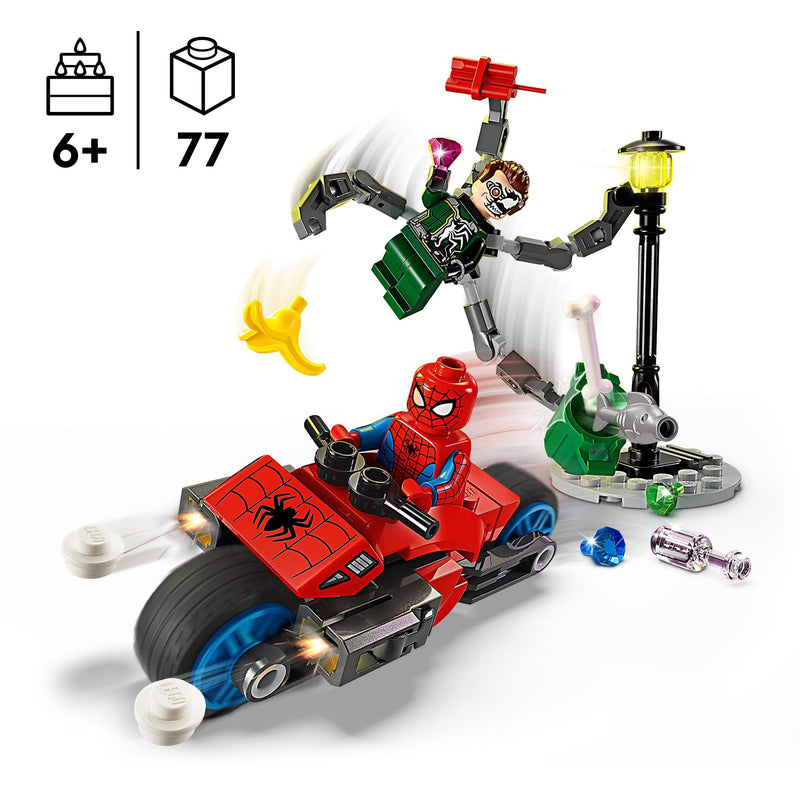 LEGO Marvel 76275 Motorcycle Chase: Spider-Man vs. Doc Ock Set