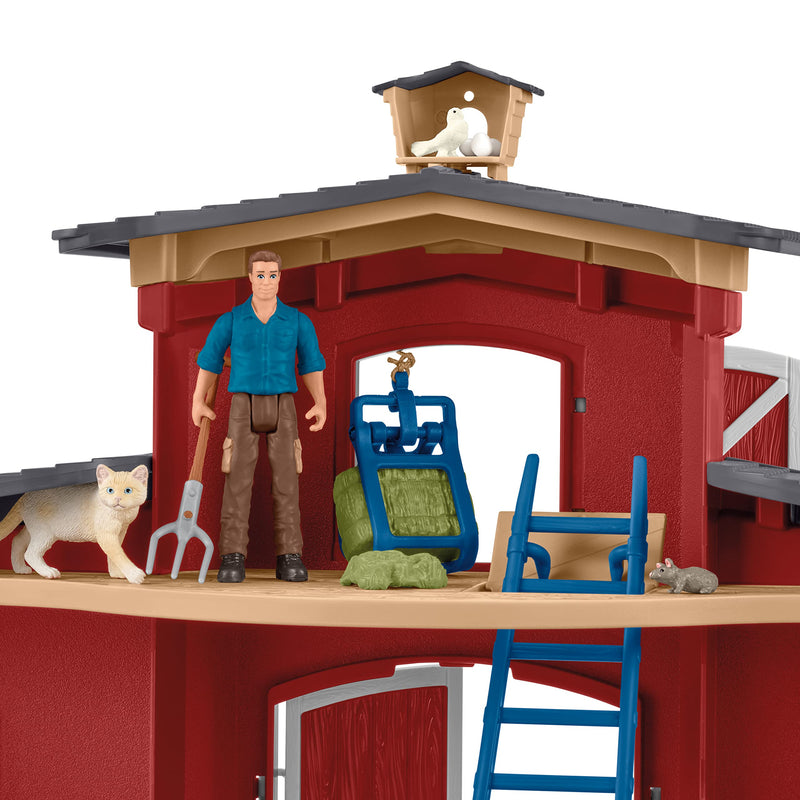 Schleich Red Farm Barn with Animals Playset