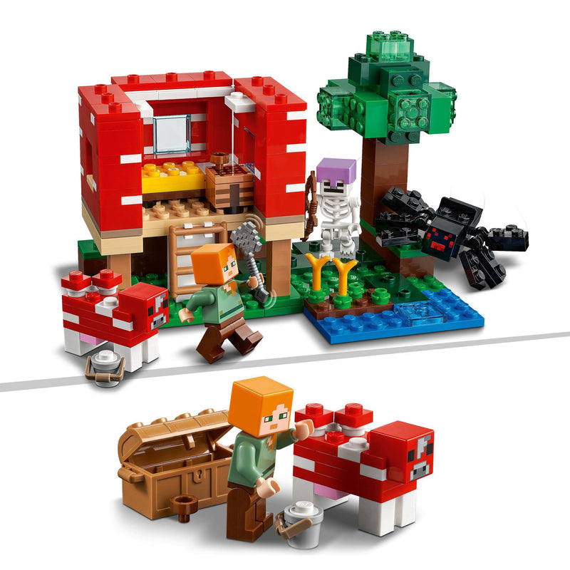 LEGO Minecraft 21179 The Mushroom House Toy for Kids